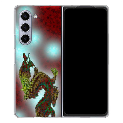 Galaxy Z Fold5 SC-55D docomo 高画質仕上げ 背面印刷 ハードケース赤竜
