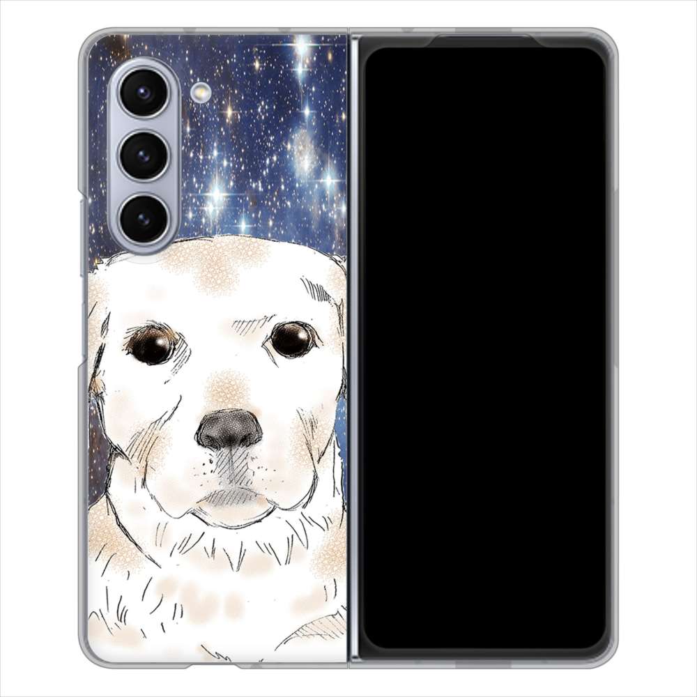 Galaxy Z Fold5 SC-55D docomo 高画質仕上げ 背面印刷 ハードケースラブラドールレトリバー