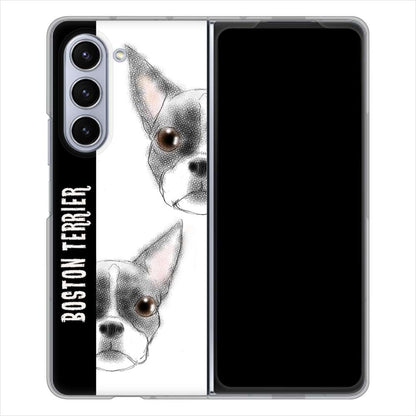 Galaxy Z Fold5 SC-55D docomo 高画質仕上げ 背面印刷 ハードケースボストンテリア