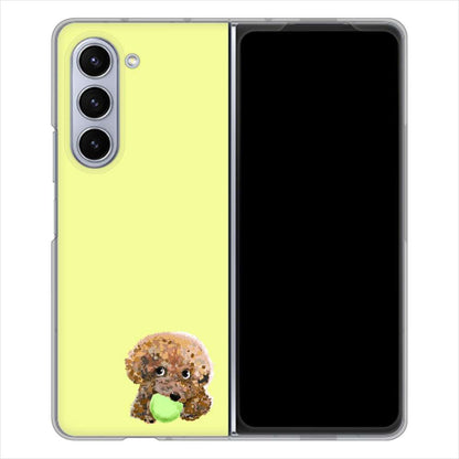 Galaxy Z Fold5 SC-55D docomo 高画質仕上げ 背面印刷 ハードケーストイプードル＆ボール