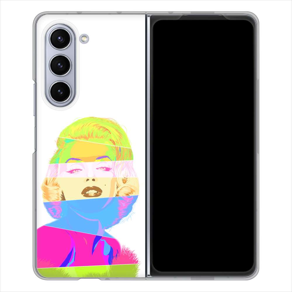 Galaxy Z Fold5 SC-55D docomo 高画質仕上げ 背面印刷 ハードケースマリリンモンローデザイン