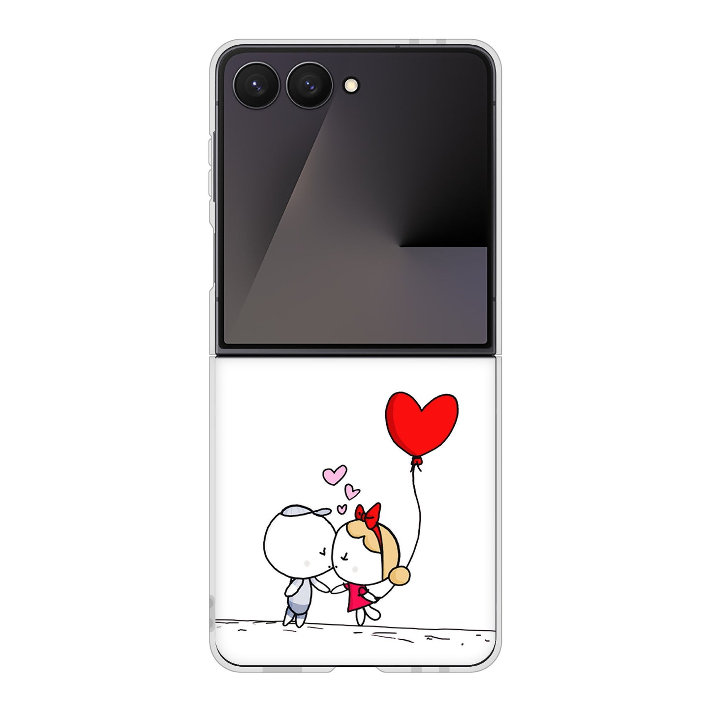 Galaxy Z Flip7 SC-55F docomo 高画質仕上げ 背面印刷 ハードケースカップル