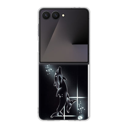 Galaxy Z Flip7 SC-55F docomo 高画質仕上げ 背面印刷 ハードケース海の守り神