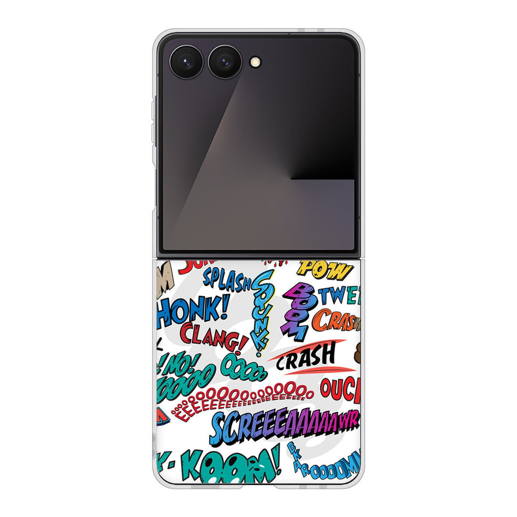 Galaxy Z Flip7 SC-55F docomo 高画質仕上げ 背面印刷 ハードケース 【271 アメリカン キャッチコピー】