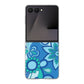 Galaxy Z Flip7 SC-55F docomo 高画質仕上げ 背面印刷 ハードケース 【409 ブルーミックス】