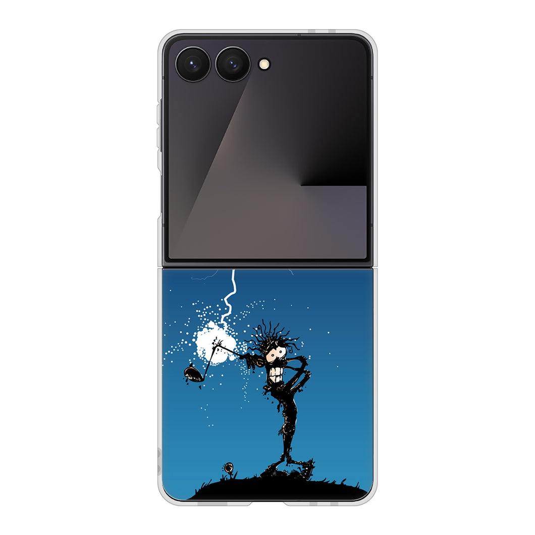 Galaxy Z Flip7 SC-55F docomo 高画質仕上げ 背面印刷 ハードケース 【417 ゴルファーの苦難】