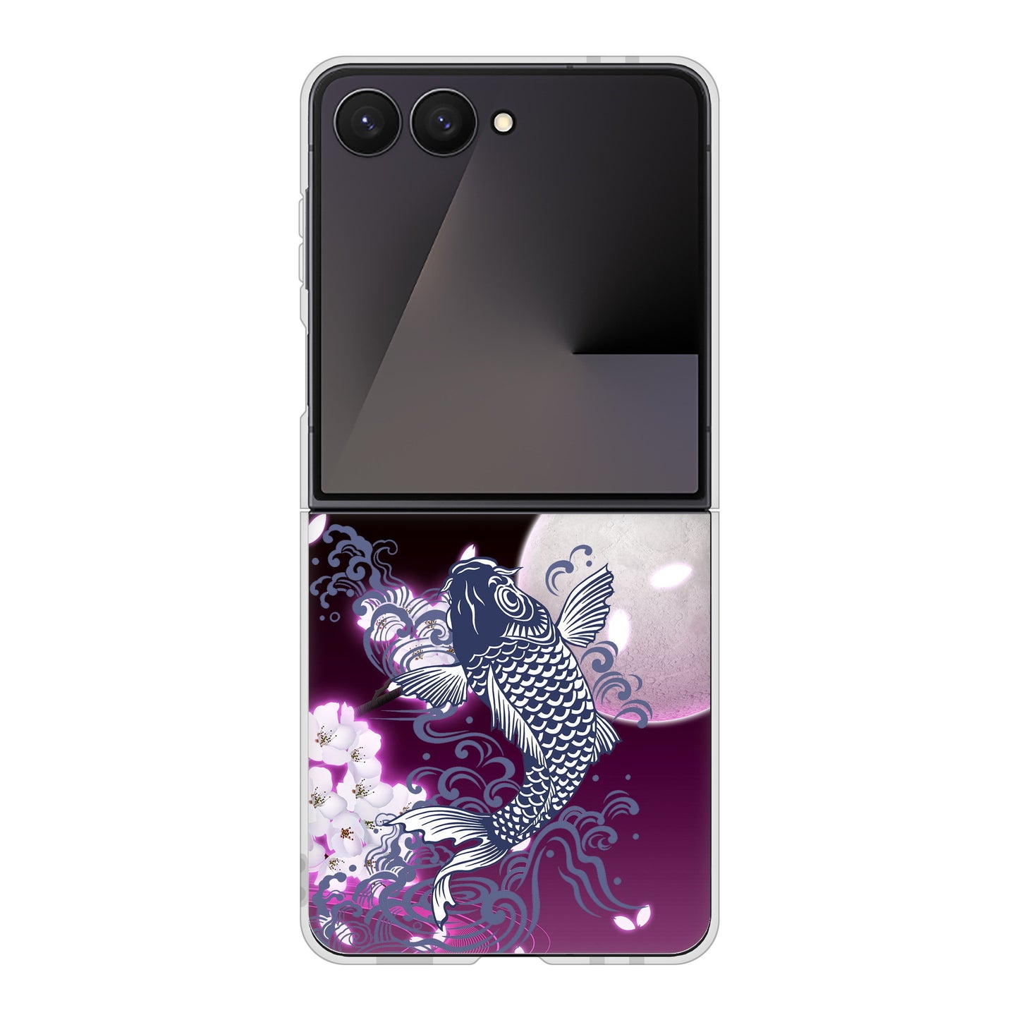 Galaxy Z Flip7 SC-55F docomo 高画質仕上げ 背面印刷 ハードケース鯉