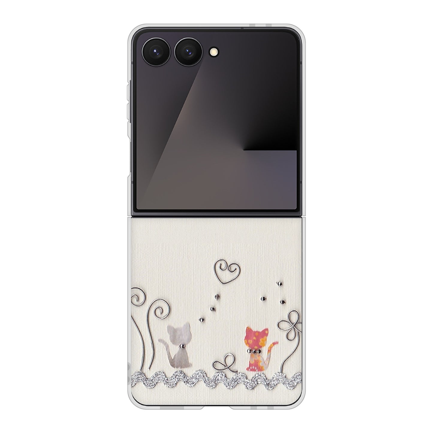 Galaxy Z Flip7 SC-55F docomo 高画質仕上げ 背面印刷 ハードケースクラフト写真ネコ