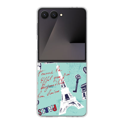 Galaxy Z Flip7 SC-55F docomo 高画質仕上げ 背面印刷 ハードケースビューティフルパリレッド