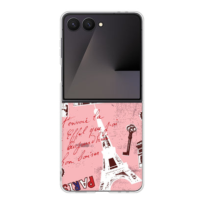 Galaxy Z Flip7 SC-55F docomo 高画質仕上げ 背面印刷 ハードケースビューティフルパリレッド