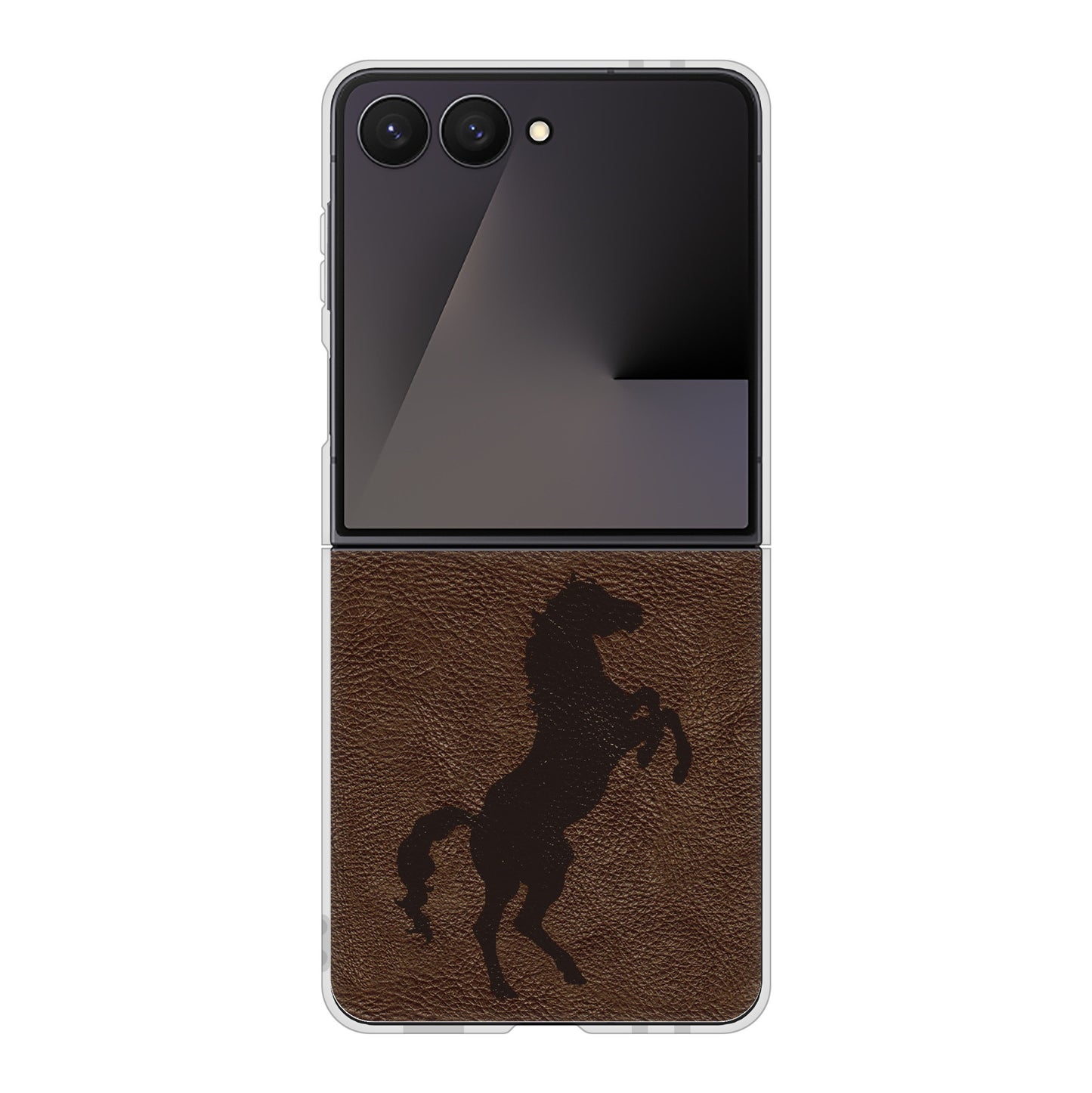 Galaxy Z Flip7 SC-55F docomo 高画質仕上げ 背面印刷 ハードケースレザー風