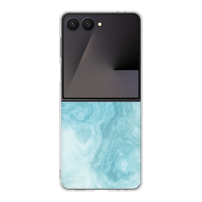 Galaxy Z Flip7 SC-55F docomo 高画質仕上げ 背面印刷 ハードケース大理石BK