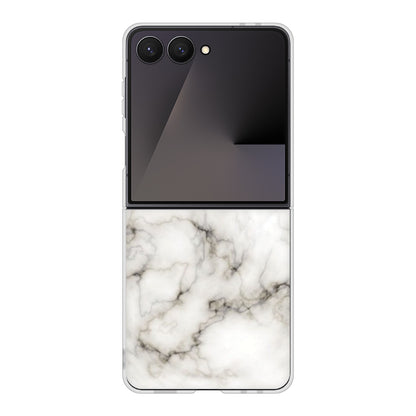 Galaxy Z Flip7 SC-55F docomo 高画質仕上げ 背面印刷 ハードケース大理石BK