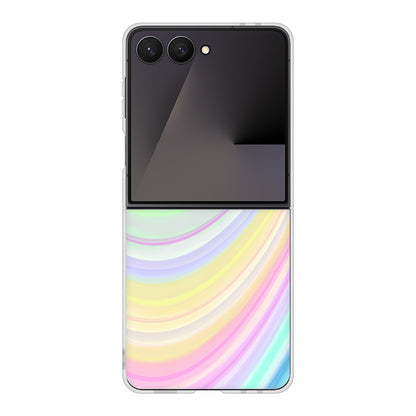 Galaxy Z Flip7 SC-55F docomo 高画質仕上げ 背面印刷 ハードケースレインボー