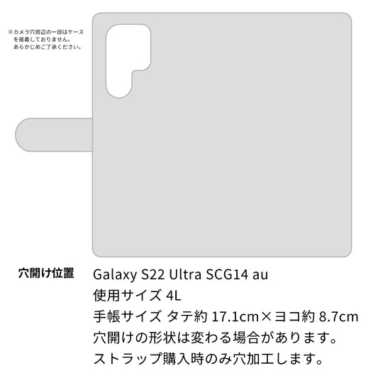 Galaxy S22 Ultra SCG14 au ダイヤモンドパイソン（本革） 手帳型ケース