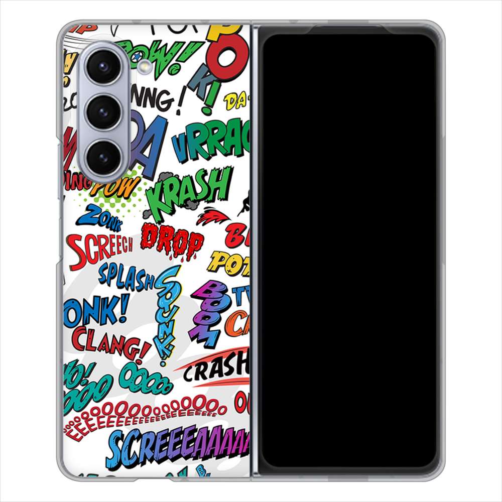 Galaxy Z Fold5 SCG22 au 高画質仕上げ 背面印刷 ハードケース 【271 アメリカン キャッチコピー】