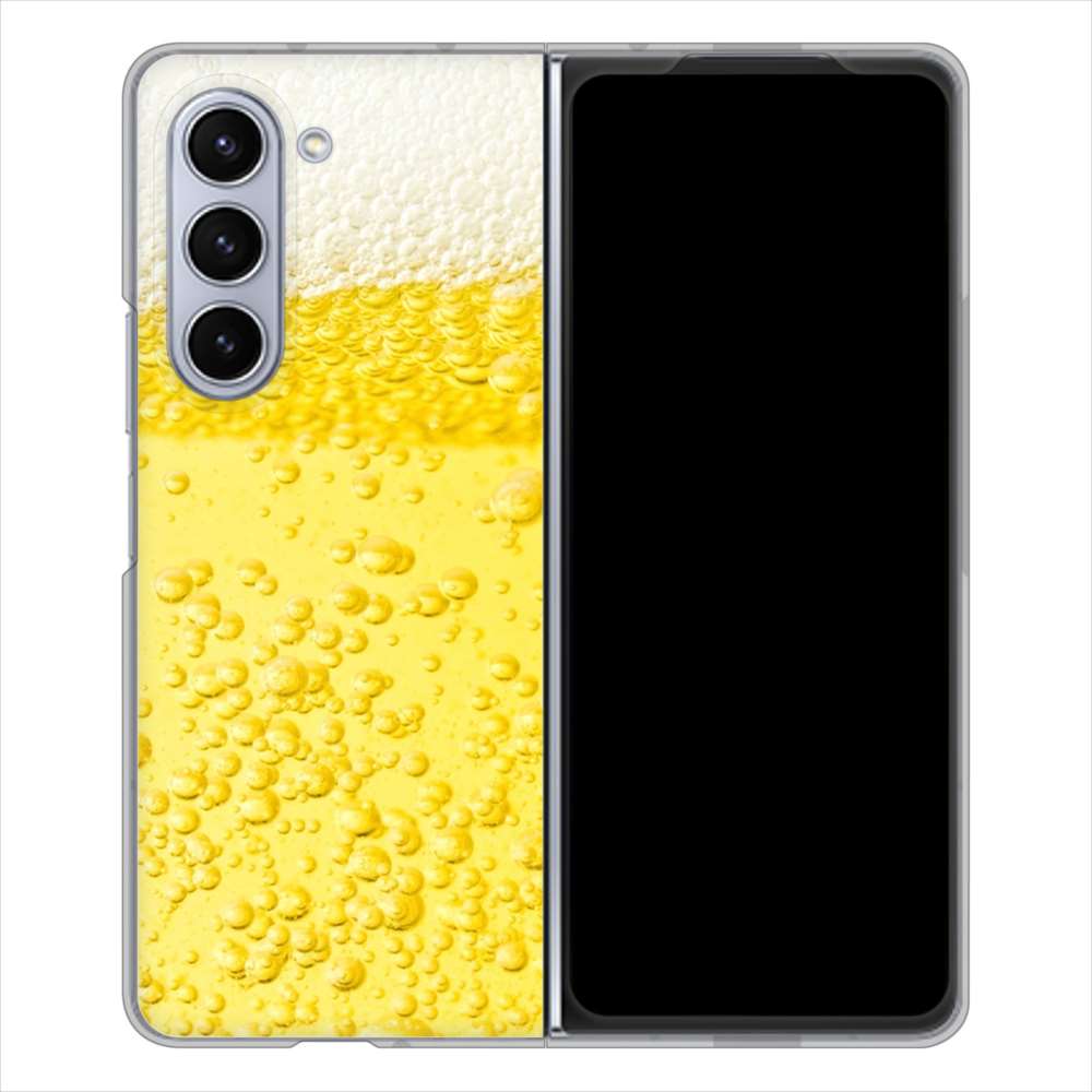 Galaxy Z Fold5 SCG22 au 高画質仕上げ 背面印刷 ハードケース生ビール