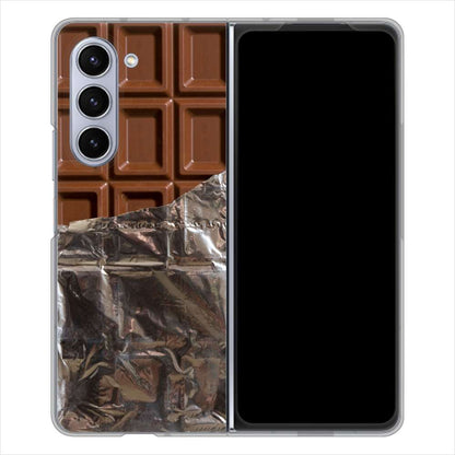 Galaxy Z Fold5 SCG22 au 高画質仕上げ 背面印刷 ハードケース板チョコ