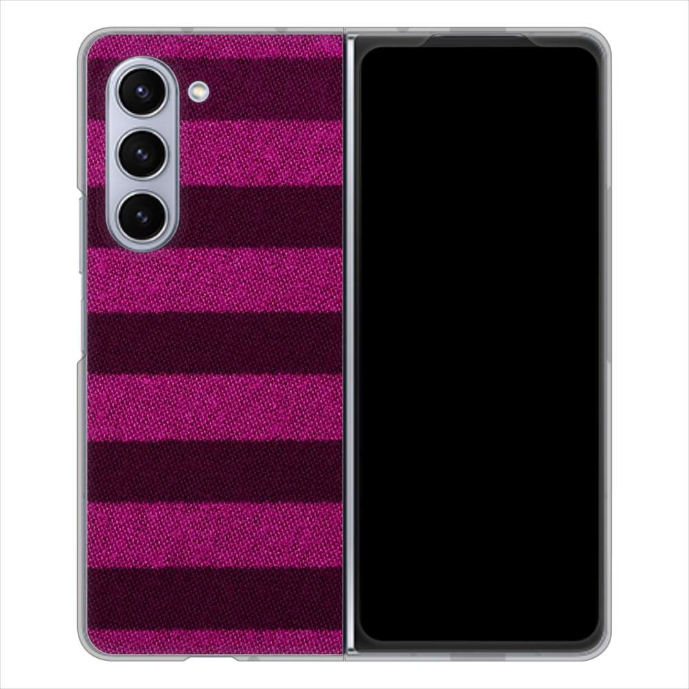 Galaxy Z Fold5 SCG22 au 高画質仕上げ 背面印刷 ハードケースシンプルボーダー