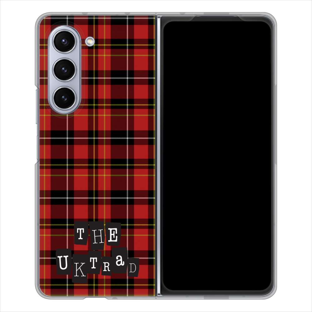 Galaxy Z Fold5 SCG22 au 高画質仕上げ 背面印刷 ハードケース 【547 THEチェック】