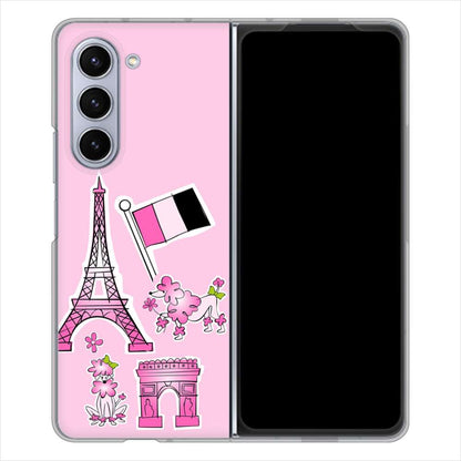 Galaxy Z Fold5 SCG22 au LOVE フランス ハードケース 背面印刷