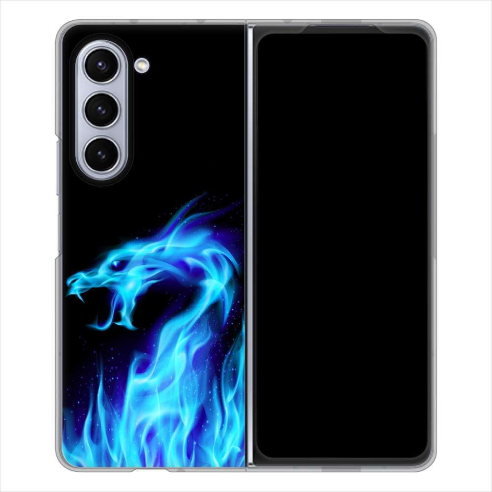 Galaxy Z Fold5 SCG22 au 高画質仕上げ 背面印刷 ハードケースドラゴン