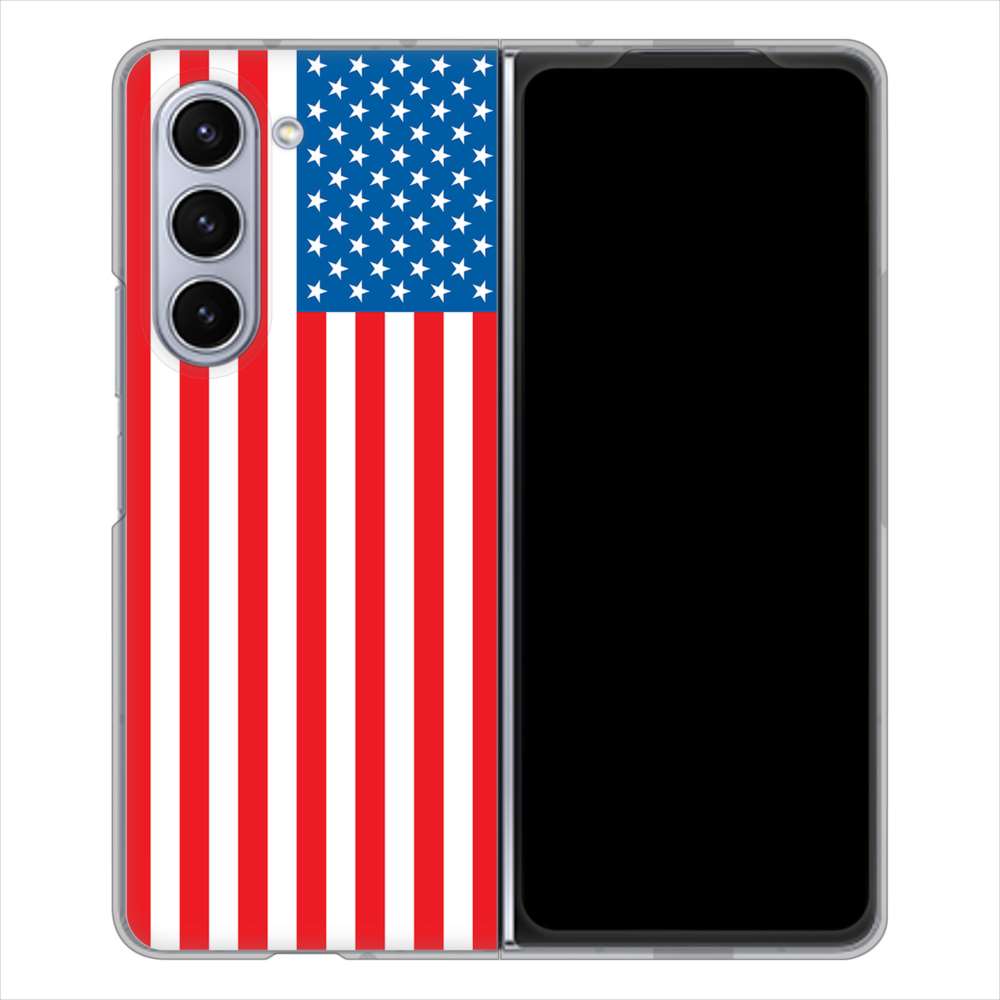 Galaxy Z Fold5 SCG22 au 高画質仕上げ 背面印刷 ハードケース国旗