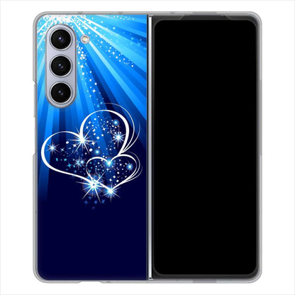 Galaxy Z Fold5 SCG22 au 高画質仕上げ 背面印刷 ハードケースきらめきハート
