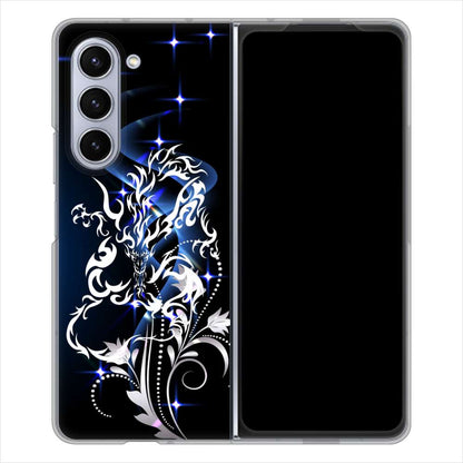 Galaxy Z Fold5 SCG22 au 高画質仕上げ 背面印刷 ハードケースドラゴン