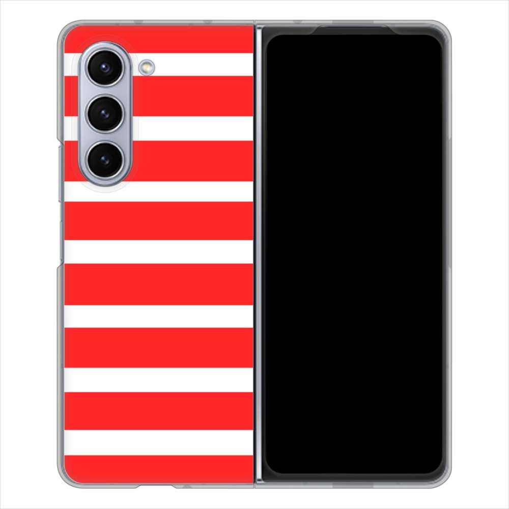 Galaxy Z Fold5 SCG22 au 高画質仕上げ 背面印刷 ハードケースシンプルボーダー