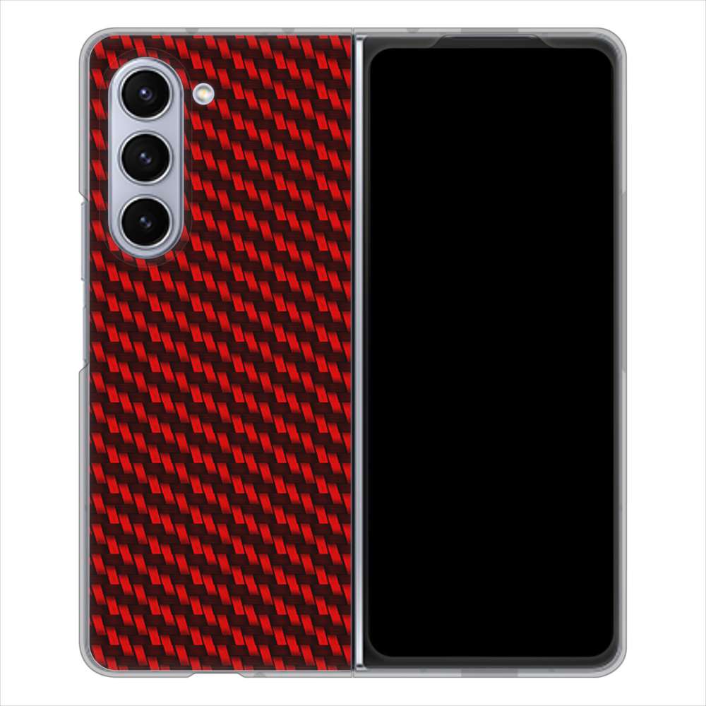 Galaxy Z Fold5 SCG22 au 高画質仕上げ 背面印刷 ハードケースカーボン