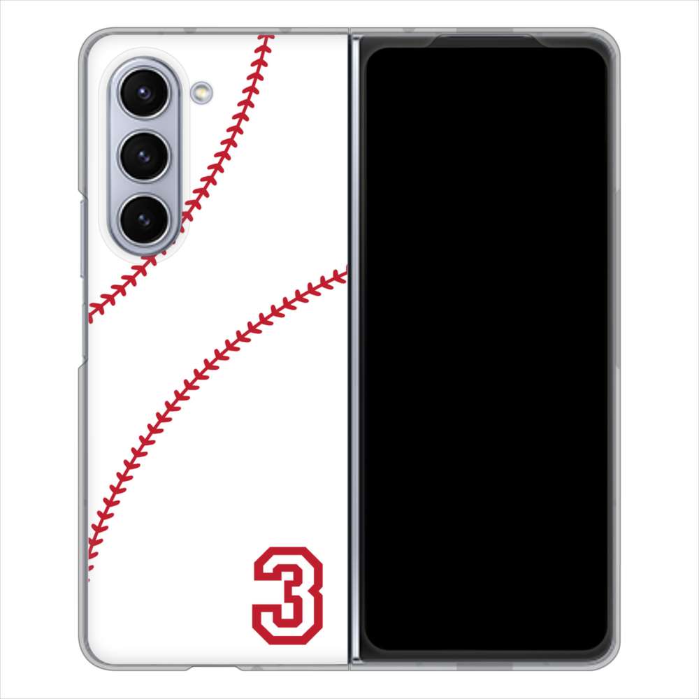 Galaxy Z Fold5 SCG22 au 高画質仕上げ 背面印刷 ハードケースbaseball