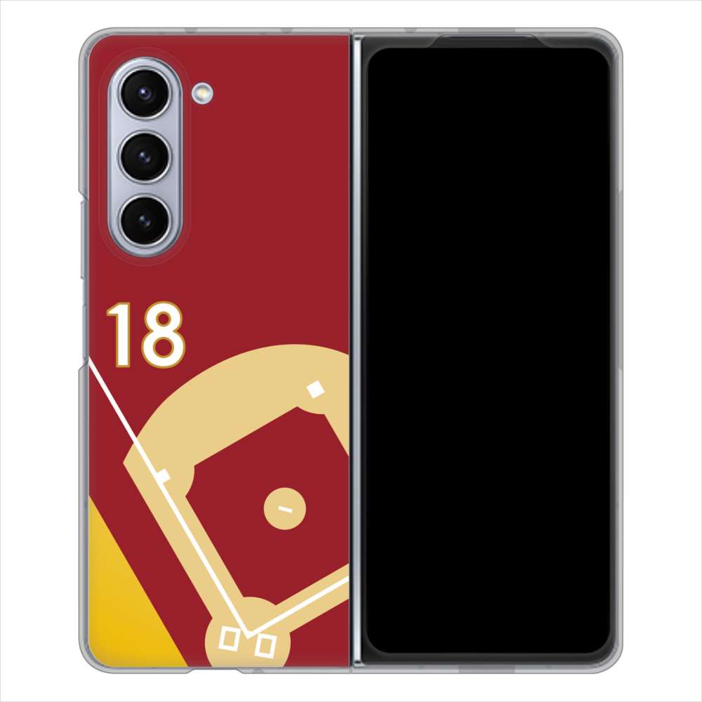 Galaxy Z Fold5 SCG22 au 高画質仕上げ 背面印刷 ハードケースbaseball