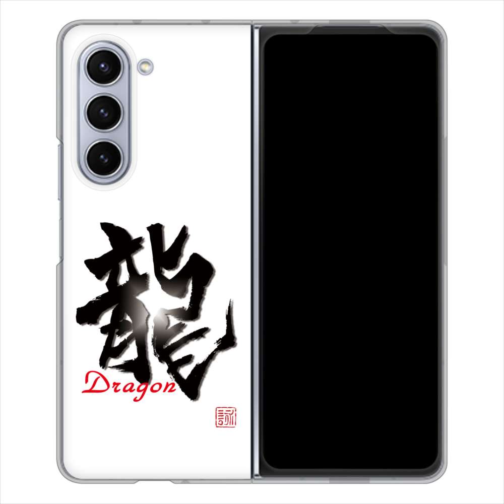 Galaxy Z Fold5 SCG22 au 高画質仕上げ 背面印刷 ハードケース大野詠舟 一文字