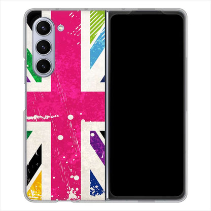 Galaxy Z Fold5 SCG22 au 高画質仕上げ 背面印刷 ハードケースユニオンジャック
