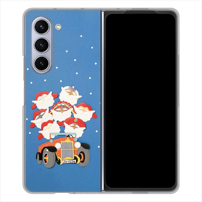 Galaxy Z Fold5 SCG22 au 高画質仕上げ 背面印刷 ハードケースクリスマス