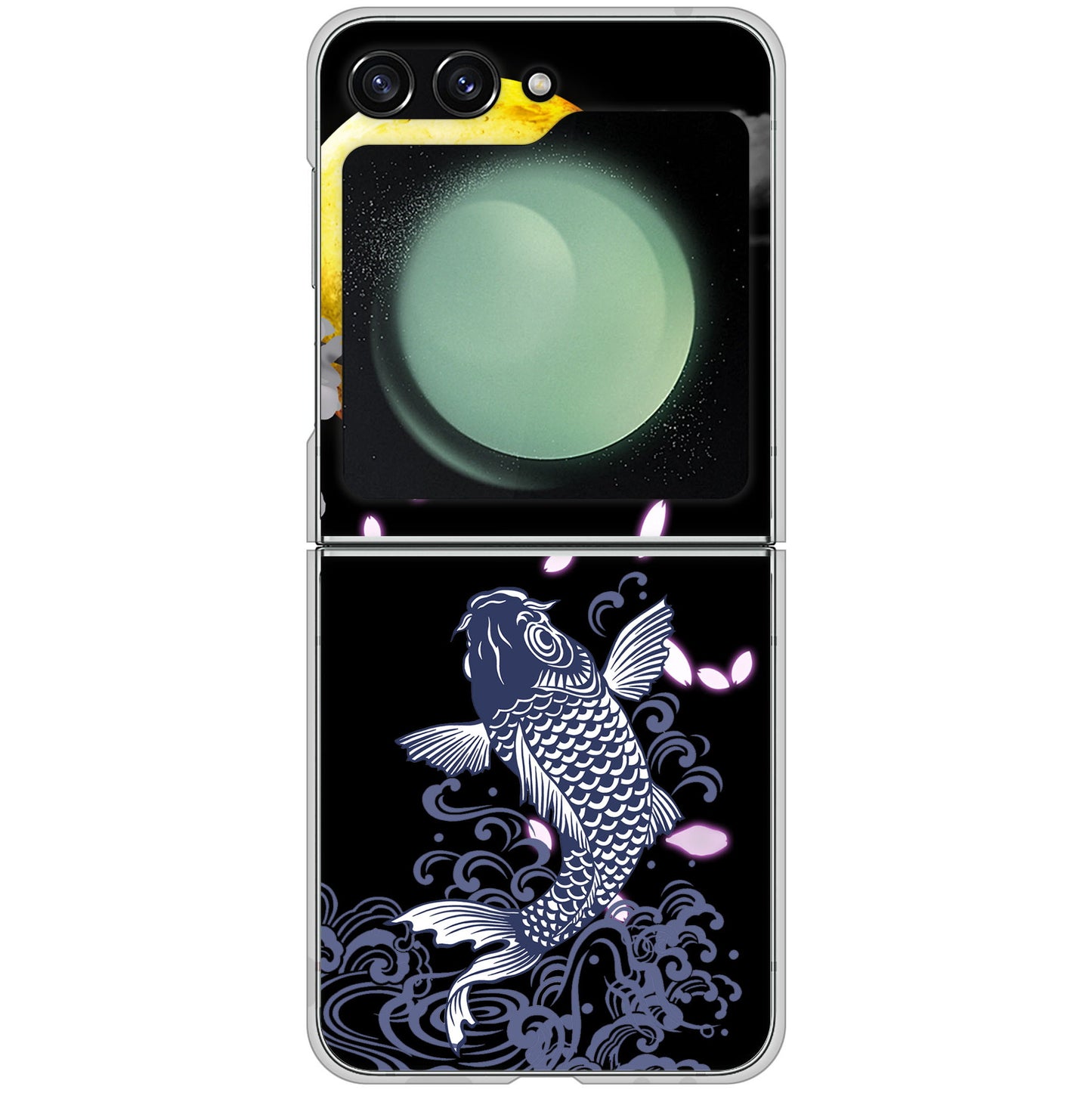 Galaxy Z Flip5 SCG23 au 高画質仕上げ 背面印刷 ハードケース鯉