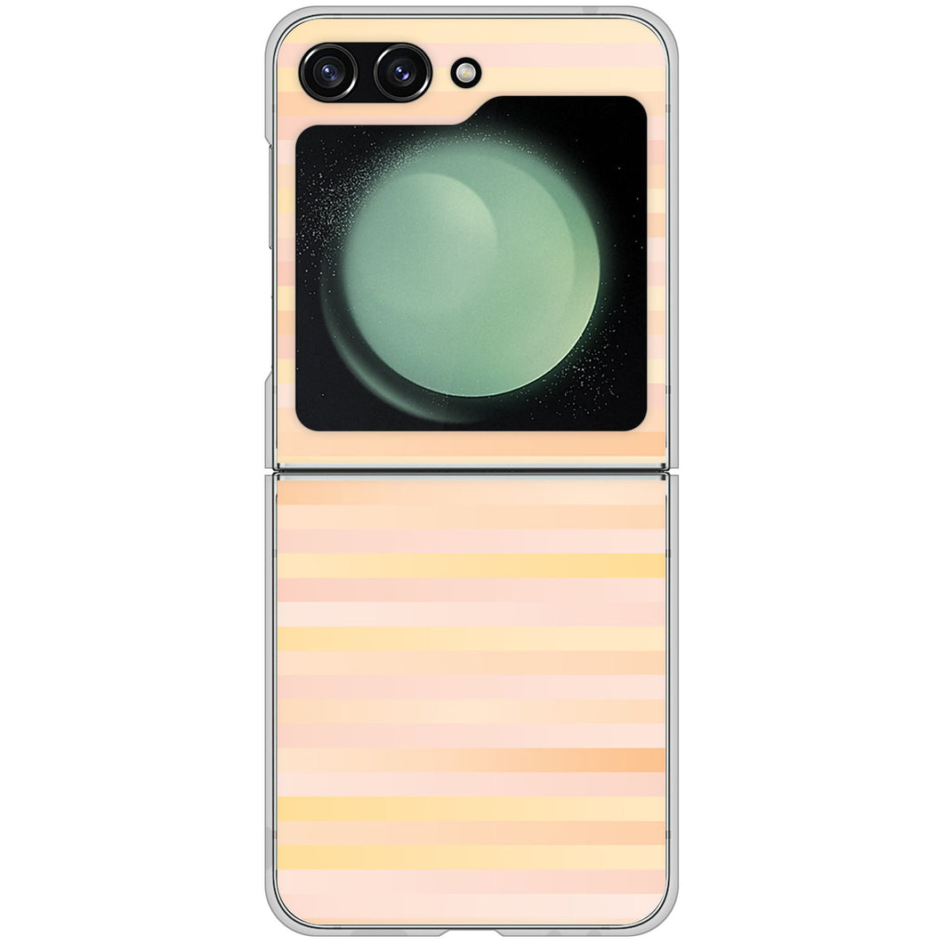 Galaxy Z Flip5 SCG23 au 高画質仕上げ 背面印刷 ハードケースグラデーションボーダー