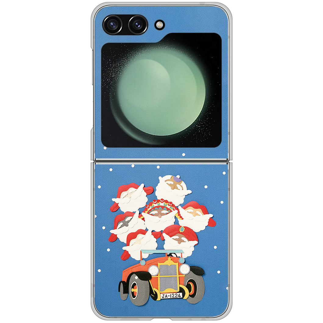 Galaxy Z Flip5 SCG23 au 高画質仕上げ 背面印刷 ハードケースクリスマス