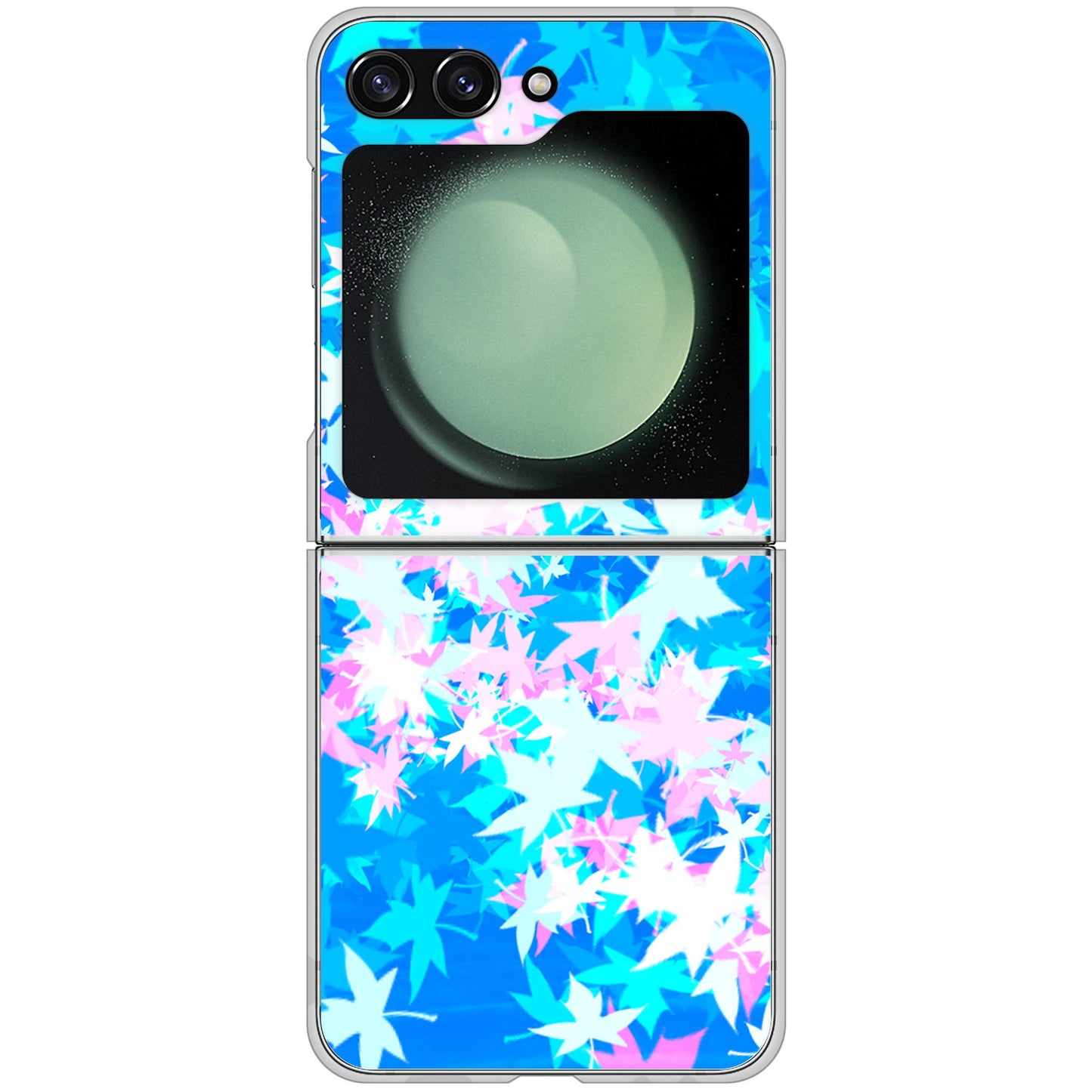 Galaxy Z Flip5 SCG23 au 高画質仕上げ 背面印刷 ハードケースパステルアート