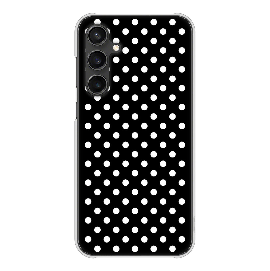 Galaxy S23 FE SCG24 au 高画質仕上げ 背面印刷 ハードケースシンプル柄（水玉）