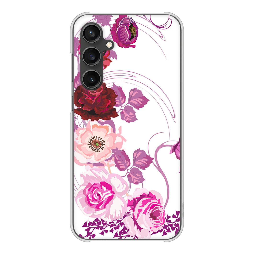 Galaxy S23 FE SCG24 au 高画質仕上げ 背面印刷 ハードケースロマンチックなバラ