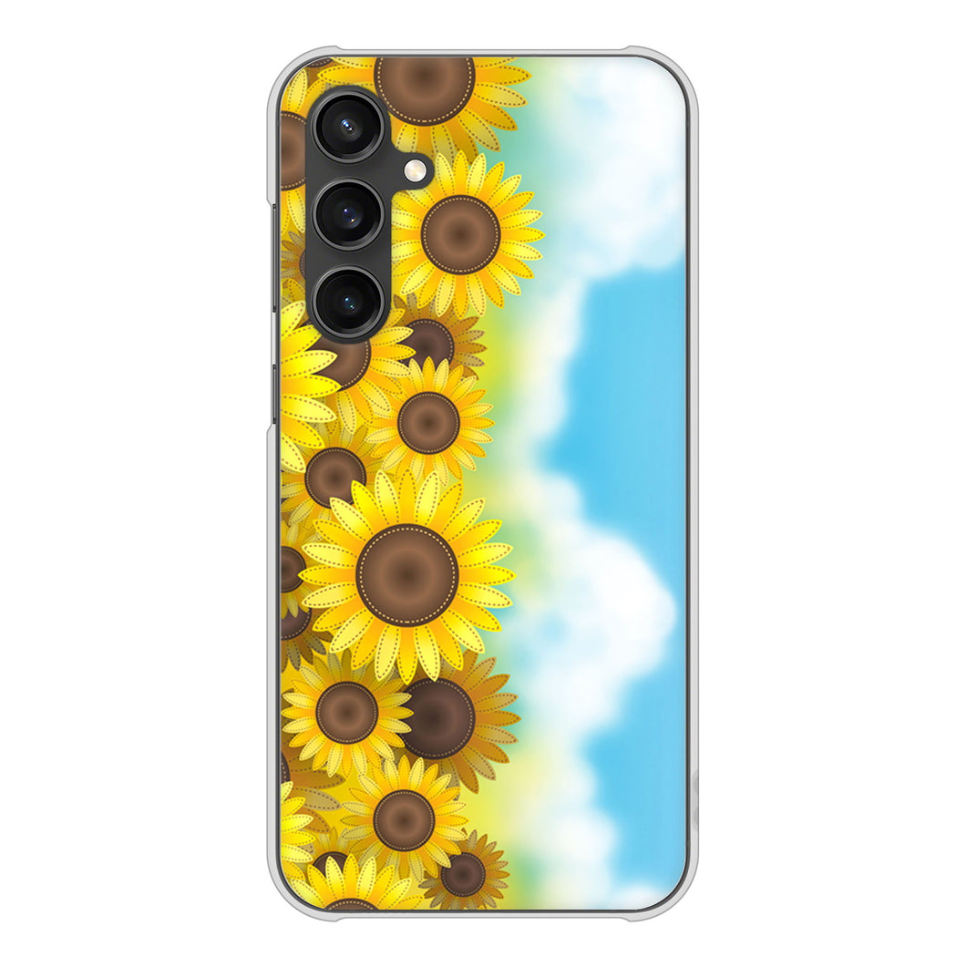 Galaxy S23 FE SCG24 au 高画質仕上げ 背面印刷 ハードケース 【148 ひまわり畑】