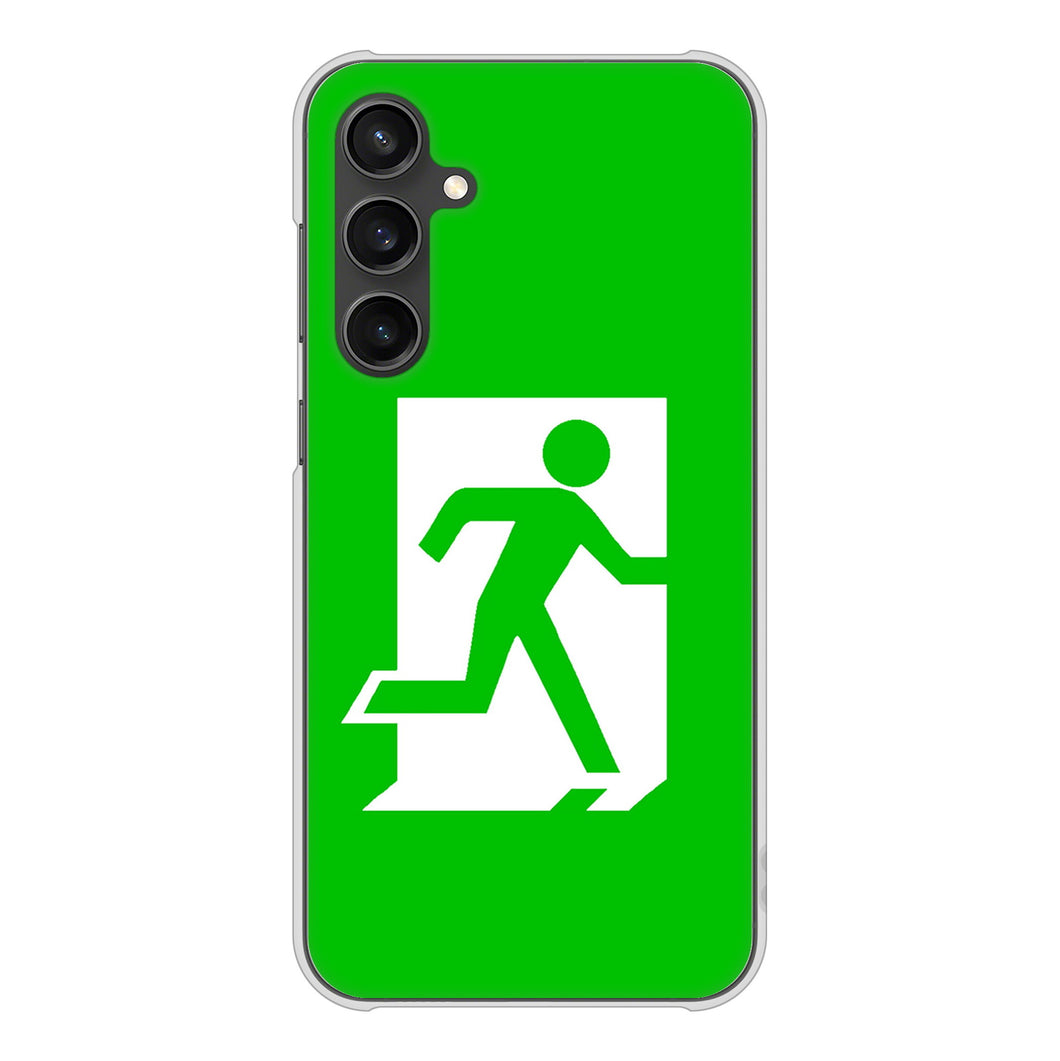 Galaxy S23 FE SCG24 au 高画質仕上げ 背面印刷 ハードケース 【163 非常口】