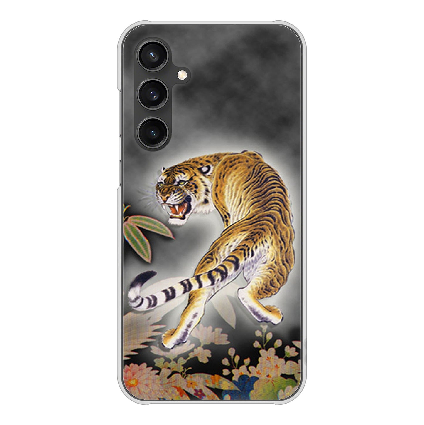 Galaxy S23 FE SCG24 au 高画質仕上げ 背面印刷 ハードケース 【254 振り返る虎】