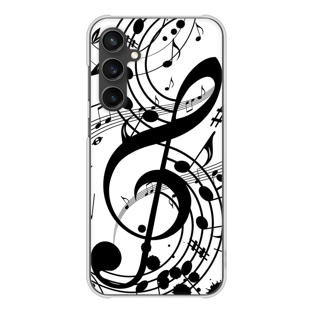 Galaxy S23 FE SCG24 au 高画質仕上げ 背面印刷 ハードケース音符