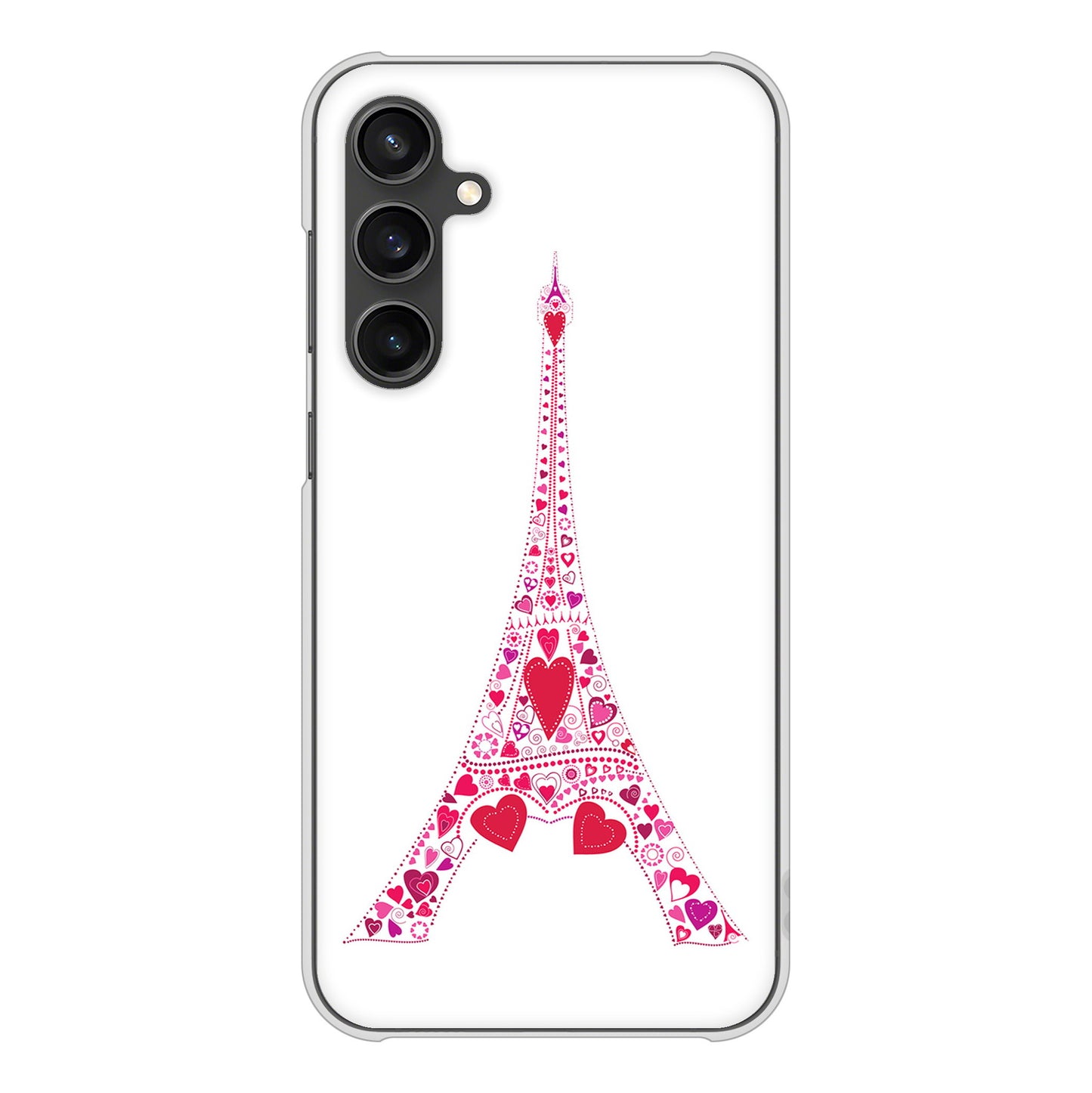 Galaxy S23 FE SCG24 au 高画質仕上げ 背面印刷 ハードケースLOVE フランス