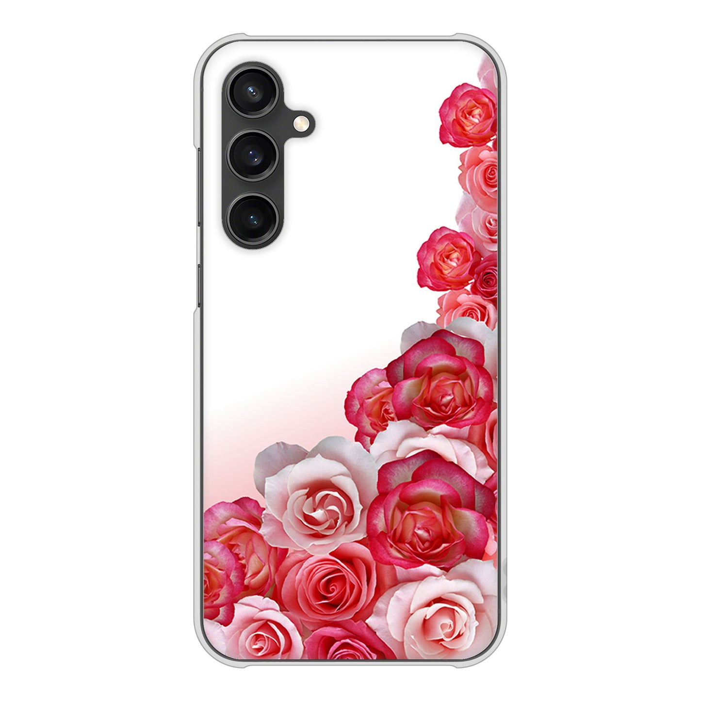 Galaxy S23 FE SCG24 au 高画質仕上げ 背面印刷 ハードケースロマンチックなバラ