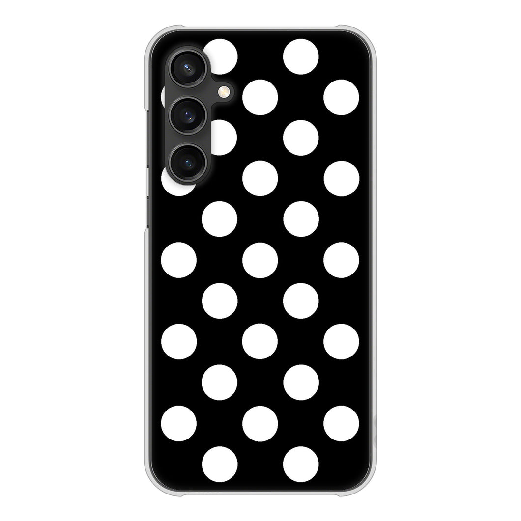 Galaxy S23 FE SCG24 au 高画質仕上げ 背面印刷 ハードケースシンプル柄（水玉）