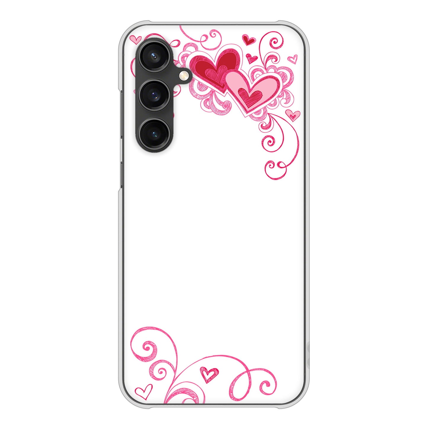 Galaxy S23 FE SCG24 au 高画質仕上げ 背面印刷 ハードケースプリティハート